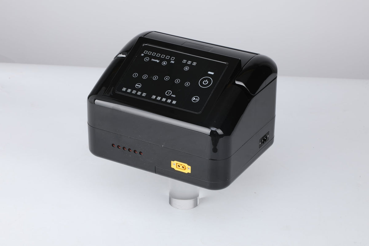 Onda Core Pro touch console close-up showing heat settings and pressure levels