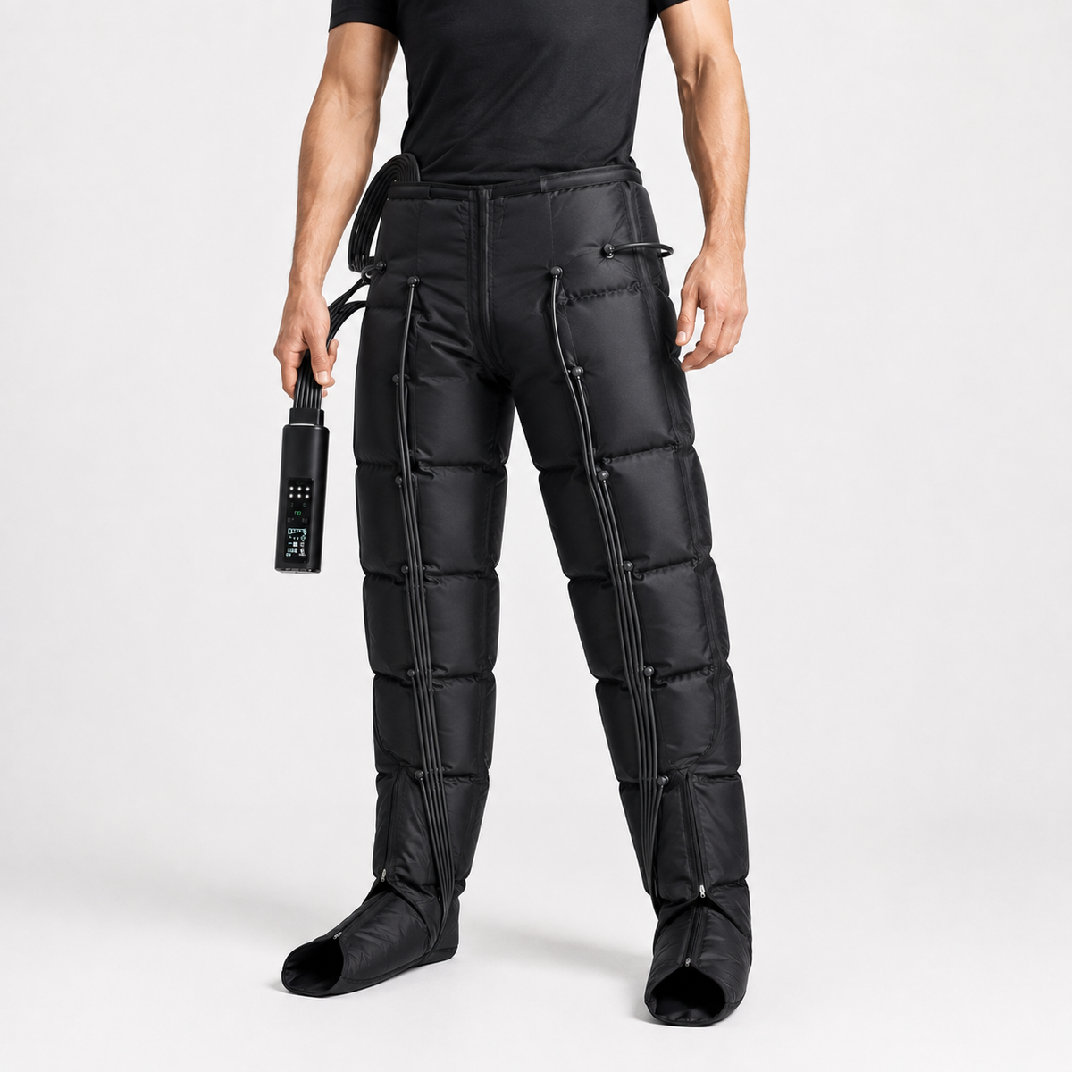 Onda compression recovery pants worn, covering the full lower body